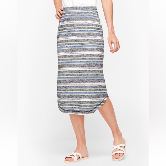 Talbots Dresses & Skirts - T by Talbots Striped Sweater Knit Midi Skirt Coastal NWT Size Large P201034241
